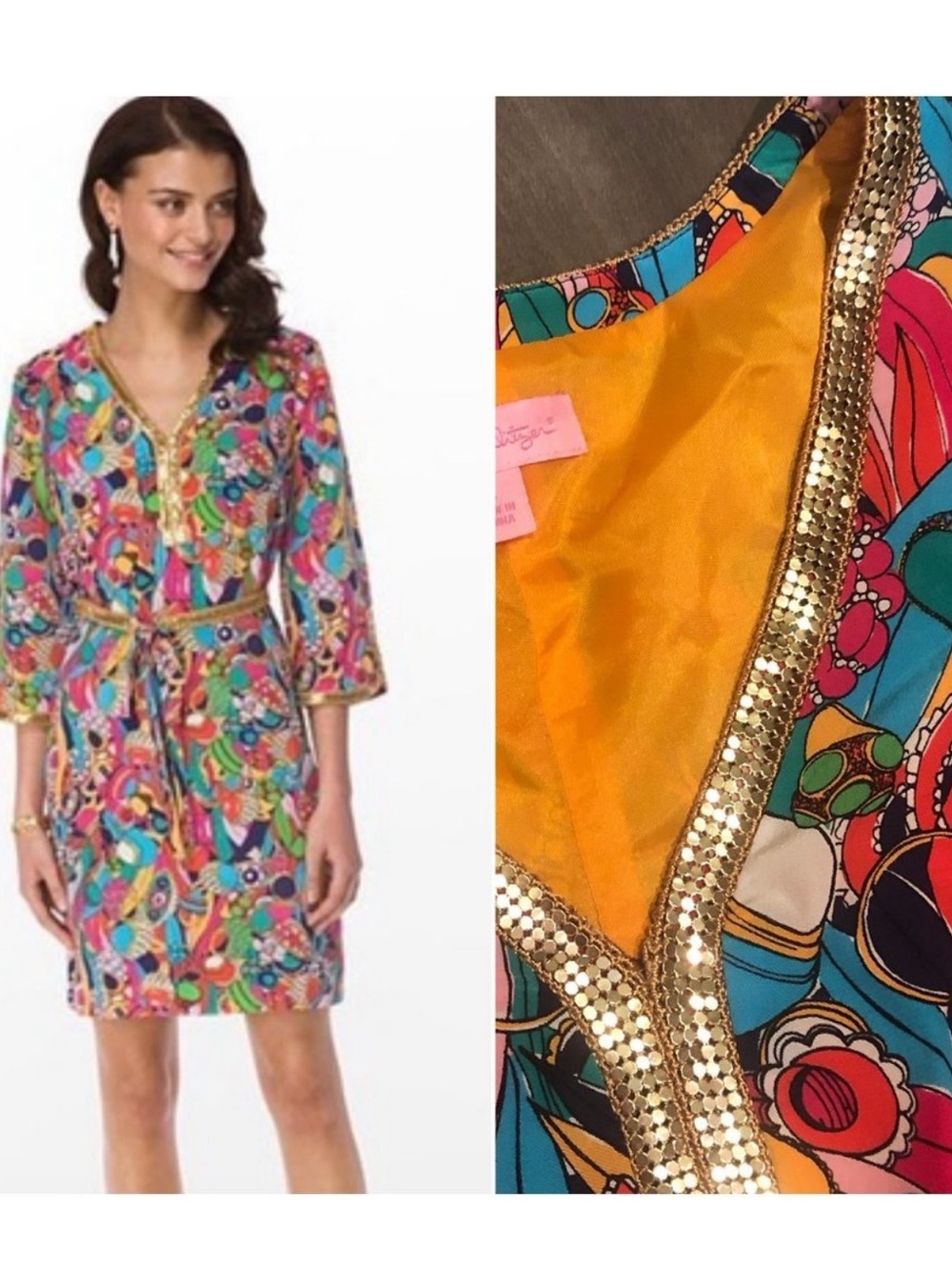 Lilly Pulitzer Shannen Silk Party Dress in Bling My Chimes New with Tags!